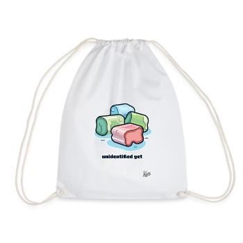 Unknown chewing gum object - Drawstring Bag - white - Front