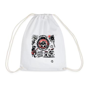 Home sweet home for anarchy emo punks - Drawstring Bag - white - Front