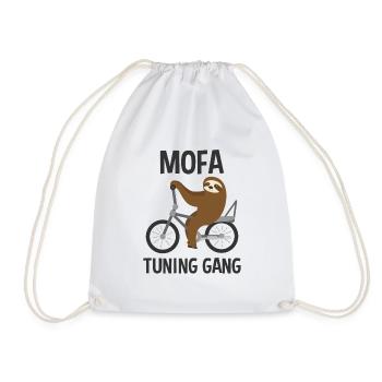 Mofa Tuning Gang Ironic Motto Humor Gift - Drawstring Bag - white - Front