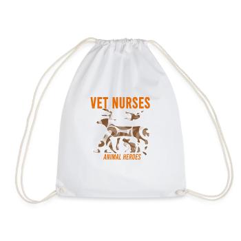 Veterinary rescue Veterinary surgery Month of Veterinarian - Drawstring Bag - white - Front