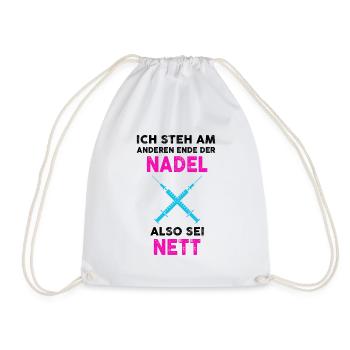 Arzthelferin Krankenschwester Geschenk - Turnbeutel - Weiß - Vorne