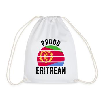 Proud Eritrean | Eritrea Flagge - Turnbeutel - Weiß - Vorne