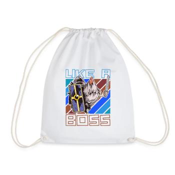 Comme un patron - Drôle de chevalier de poulet disant - Sac de sport léger - blanc - Devant