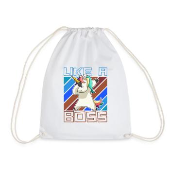 Comme un patron - Drôle de licorne Dabbing Saying - Sac de sport léger - blanc - Devant