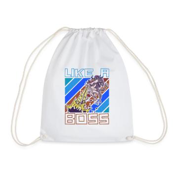 Like a Boss - Licorne Destructeur de Mondes Disant - Sac de sport léger - blanc - Devant
