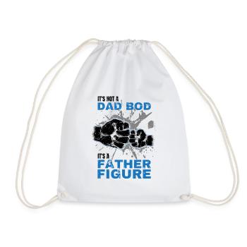 Papa Bod Fier Papa Disant avec Fist Bump - Sac de sport léger - blanc - Devant