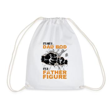 Papa Bod Fier Papa Disant avec Fist Bump - Sac de sport léger - blanc - Devant