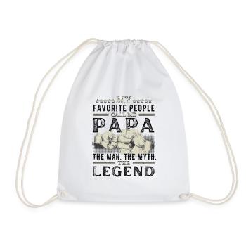 Papa - L’homme Le mythe La légende - Fist Bump - Sac de sport léger - blanc - Devant
