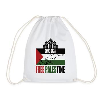 Save Gaza Free Palestine - Turnbeutel - Weiß - Vorne