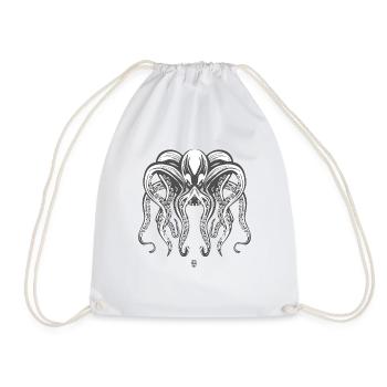 Octopus - Drawstring Bag - white - Front