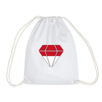 Geschenk Diamant Heimat Wurzeln Monaco - Turnbeutel - Weiß - Vorne