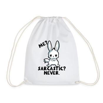 Sarcasmes Lapin Lapin Ironie Sarkastique Cadeau - Sac de sport léger - blanc - Devant