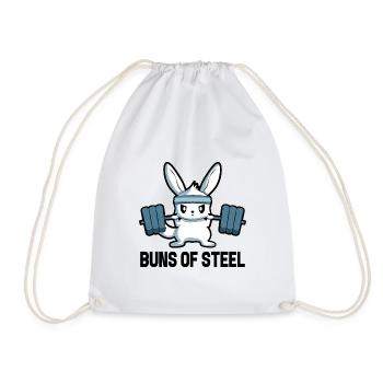 Bunny, Fitness, Gym, Motivation, Sport, Gift - Drawstring Bag - white - Front