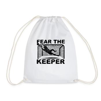Goalkeeper, Goalkeeper, Gloves, Glittering Parade, Pride - Drawstring Bag - white - Front