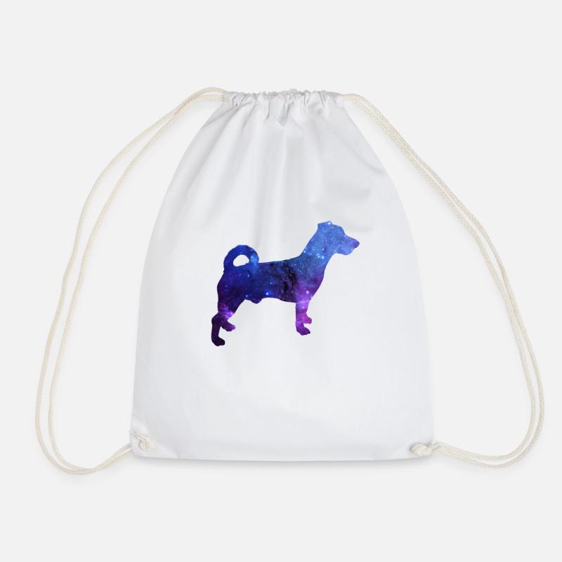 Jack Russel Galaxy Hund Geschenk - Turnbeutel - Weiß