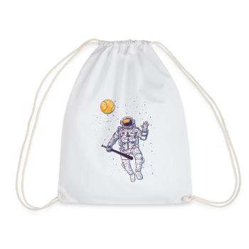 Astronaut, Weltraum, Baseball, Geschenk, Mond - Turnbeutel - Weiß - Vorne