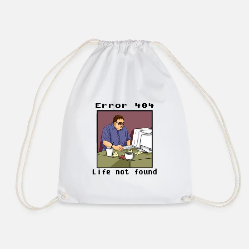 Funny Nerd Geek Computer Gamer Hacker Gift - Drawstring Bag - white