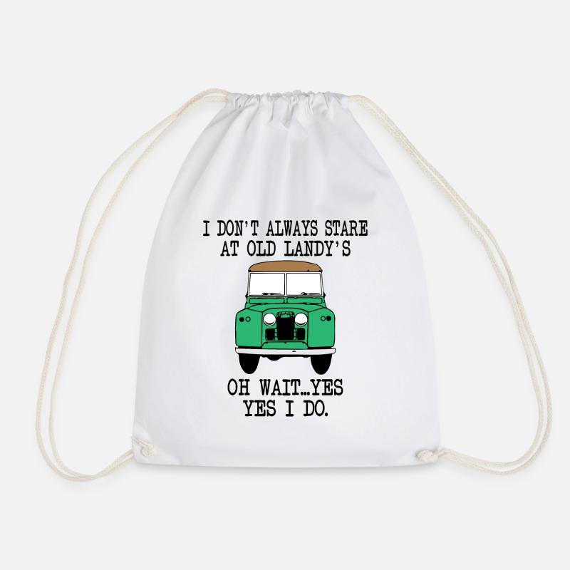 I Stare At Landy s - Drawstring Bag - white