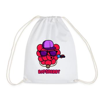Rap Raspberry - Drawstring Bag - white - Front