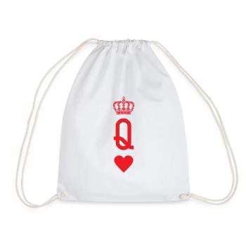 Chemise de poker reine couronne coeur couronne reine couronne - Sac de sport léger - blanc - Devant