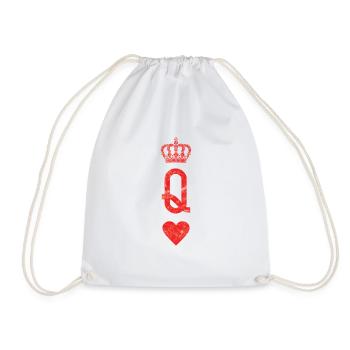 Chemise de poker reine couronne coeur couronne reine couronne - Sac de sport léger - blanc - Devant