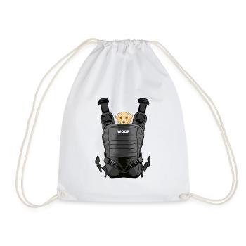 Costume de chien, cadeau drôle d'Halloween pour les fans - Sac de sport léger - blanc - Devant