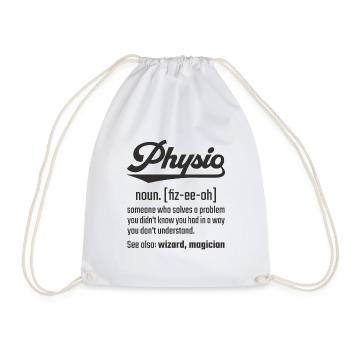 Physio Definition Noun Fiz-ee-oh Shirt - Turnbeutel - Weiß - Vorne