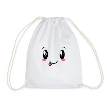 Smily cute Happy Emoji Funny - Drawstring Bag - white - Front