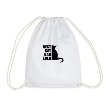 Best Cat Dad ever - Beste Katzen Papa - Drawstring Bag - white - Front