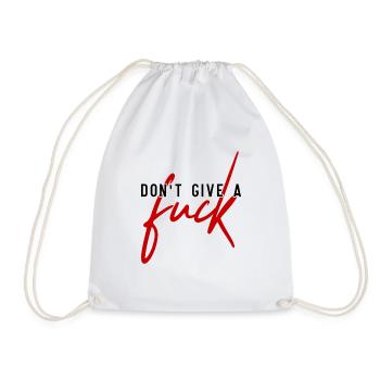 Don't give a fuck - fuck it - Drawstring Bag - white - Front