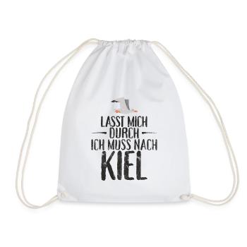 Lasst mich durch ich muss nach Kiel Möwe - Turnbeutel - Weiß - Vorne