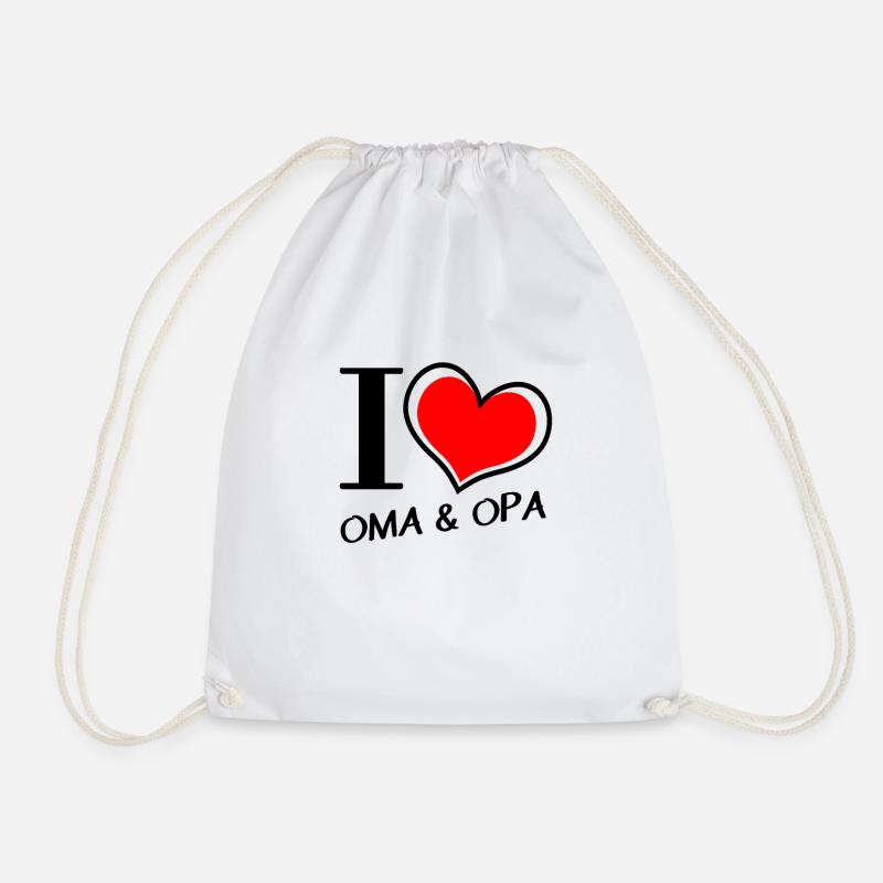 Ich liebe Oma Opa - Turnbeutel - Weiß