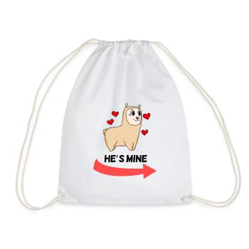 He is Mine - Partnerlook 1 - Drawstring Bag - white - Front