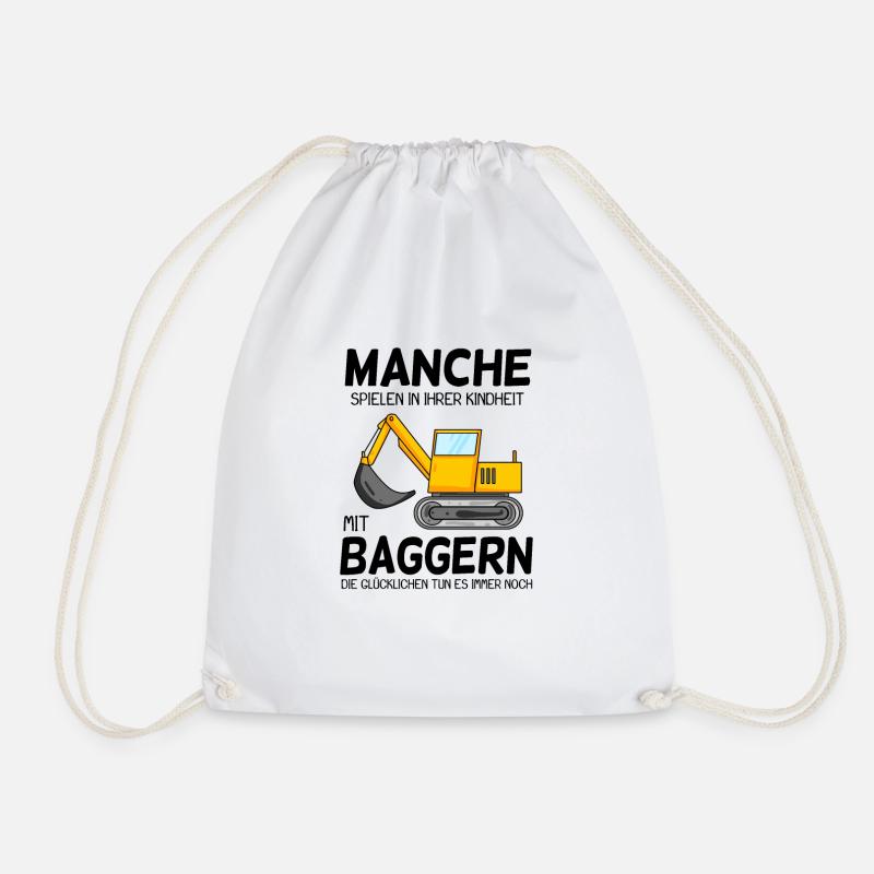 Bagger Spruch Erwachsene - Turnbeutel - Weiß