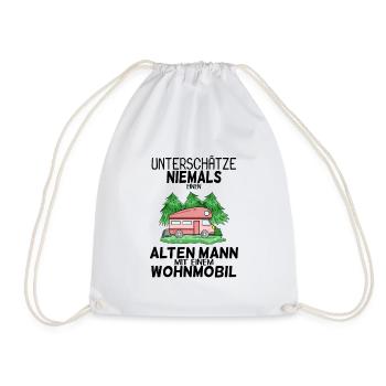 Alter Mann Wohnmobil - Turnbeutel - Weiß - Vorne