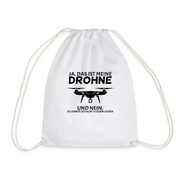 Drohne - Turnbeutel - Weiß - Vorne