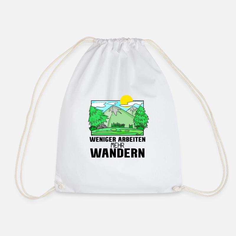 Wandern Berge Wanderer - Turnbeutel - Weiß