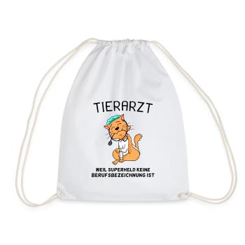 Tier Tierarzt Tiermedizin Geschenk - Turnbeutel - Weiß - Vorne
