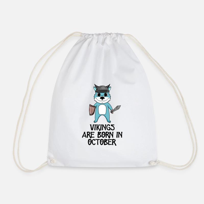 Mois de naissance mois d’octobre cadeau - Sac de sport léger - blanc