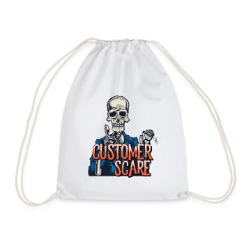 Customer Scare Care Zombie Telefon Halloween - Turnbeutel - Weiß - Vorne