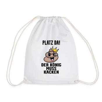 Kacke König - Turnbeutel - Weiß - Vorne