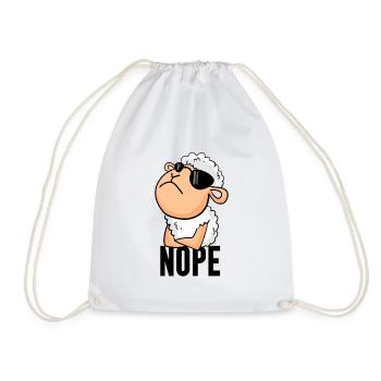 Mouton nope drôle - Sac de sport léger - blanc - Devant