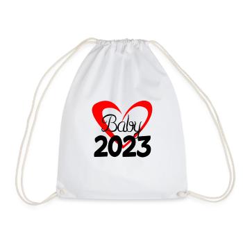 Bébé 2023 - Nouveau-né 2023 Cadeau bébé - Sac de sport léger - blanc - Devant