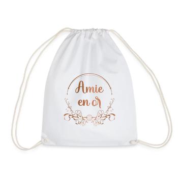 Amie en or - Meilleure amie du monde - Sac de sport léger - blanc - Devant