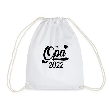 Opa 2022 - Werdende Opa - Turnbeutel - Weiß - Vorne