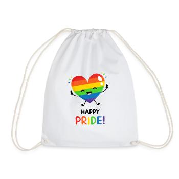 Happy Pride Day LGBT Gay CSD Queer Coming Out - Turnbeutel - Weiß - Vorne