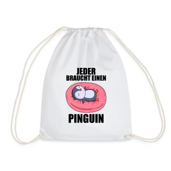 Pinguin Pinguine - Turnbeutel - Weiß - Vorne