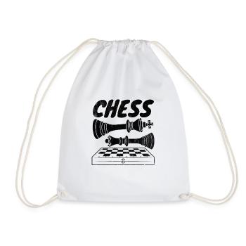 Schach Schachspielen Welt Schach Tag König Dame - Turnbeutel - Weiß - Vorne