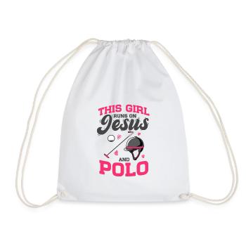 Polo Sports équestres Cette fille court sur Jésus et Polo - Sac de sport léger - blanc - Devant