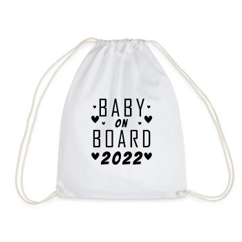 Baby 2022 - Birth Pregnant 2022 - Drawstring Bag - white - Front